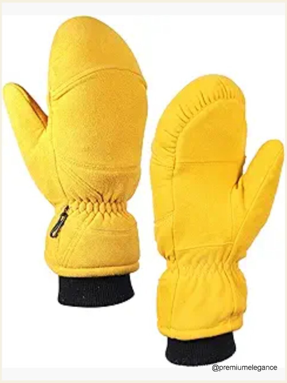 Deerskin Leather Work Gloves Extreme Cold Thermal Winter Skiing Hiking